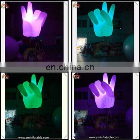 2016 New Product Inflatable LED Finger Flashlight Tripod Balloon For Band Show Decoration