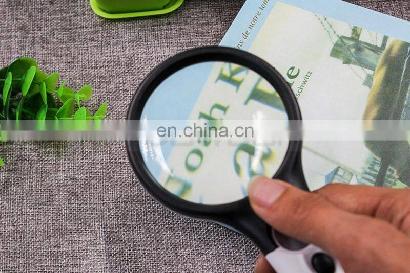 3 LED Reading Magnifying Glass 3X 45X Handheld Magnifier