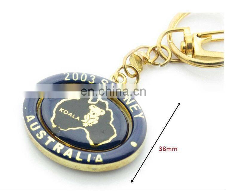 Rotable metal keychian Israel keychains