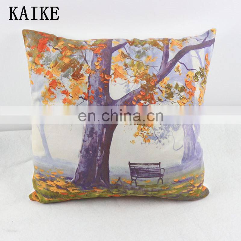 custom printing short plush cushion covers printed pillow