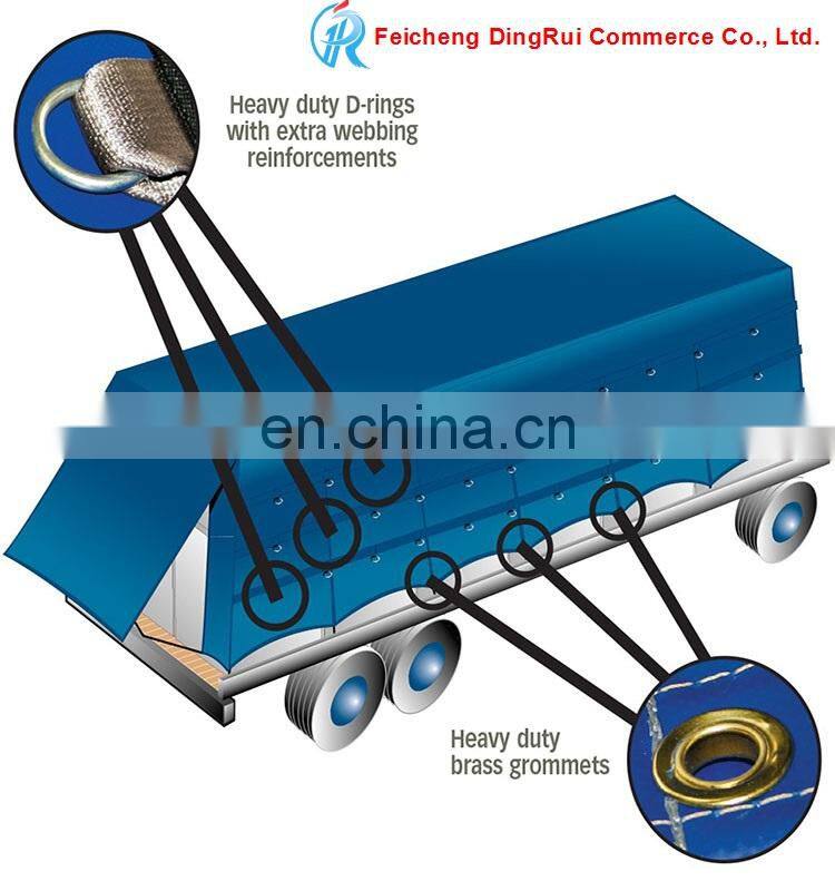Waterproof Ultra Heavy Duty D-Ring Tarpaulin For Truck Cover