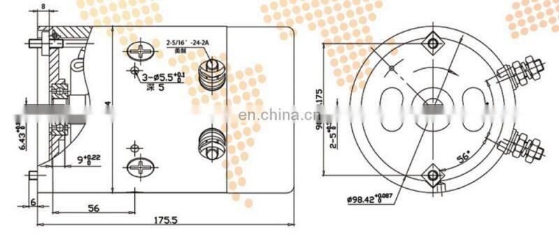W5692 Hydraulic DC Motor 12V 1.6KW