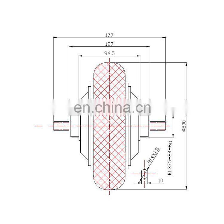 Low Speed Geared Hub Motor 8''