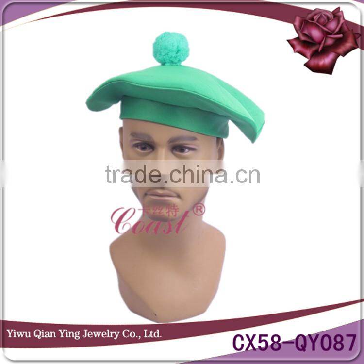 Sequin tall style hat with clover for St patrick day