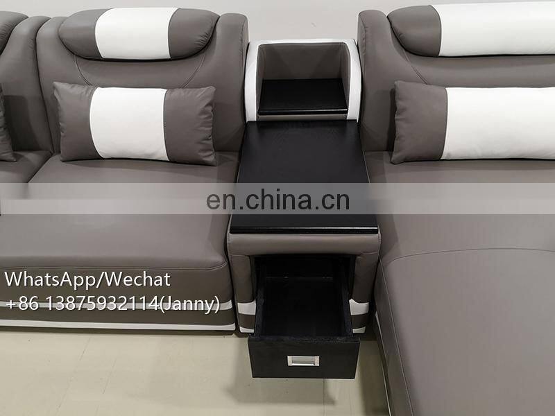 modern Italian design living room furniture living room sofa set white genuine leather sofas