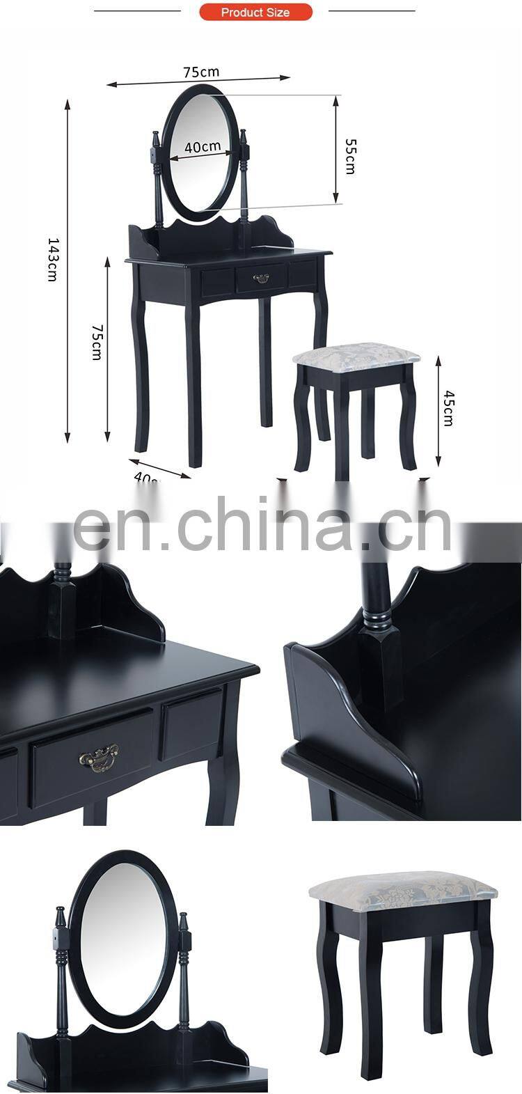 Luxury Vanity Girls Make-up Dresser With Mirror Dressing Table