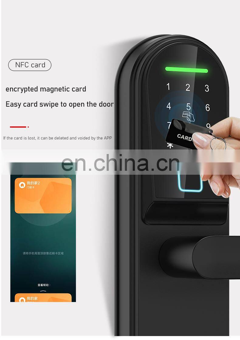 Digital Outdoor Locks Fingerprint Touch Screen Electronic Handle Home Cheap Locker Apartment Ttlock Tuya Smart Finger Door Lock