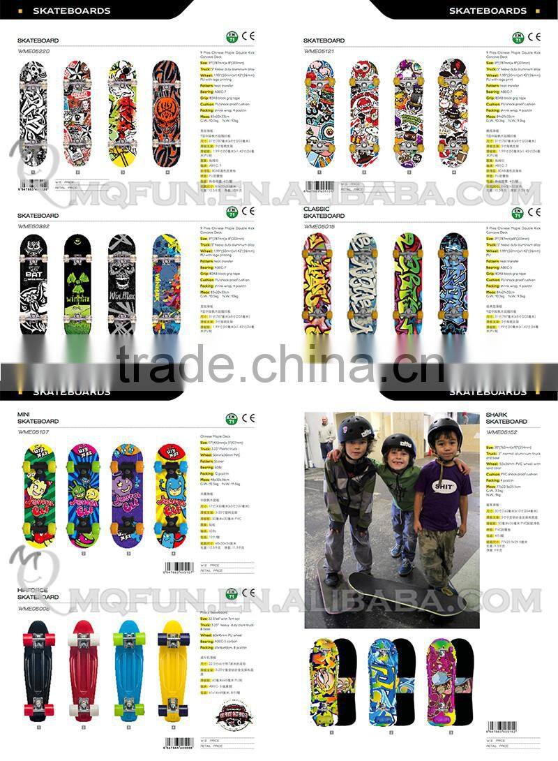 MINI QUTE Outdoor Fun & Sports 4 color 22.5" plastic funny kids boys children gift skateboard educational toy NO.WME05008A/C/H/D