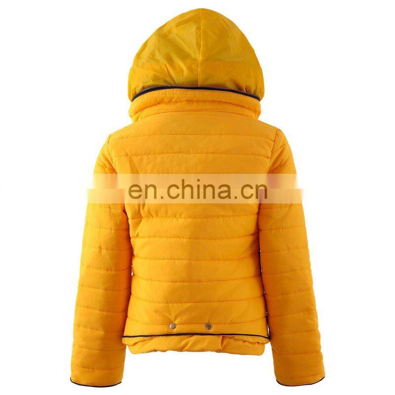 Ladies Quilted Hoodies Jacket Winter warm casual jacket quilted padded jacket for women