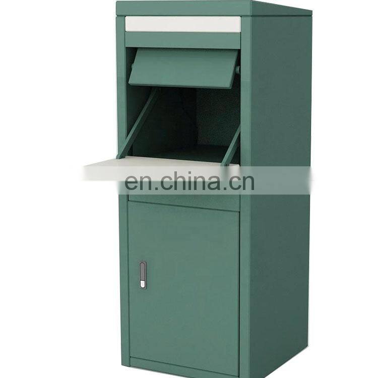 Metal Outdoor Locking Parcel Drop Box Steel Parcel Delivery Box