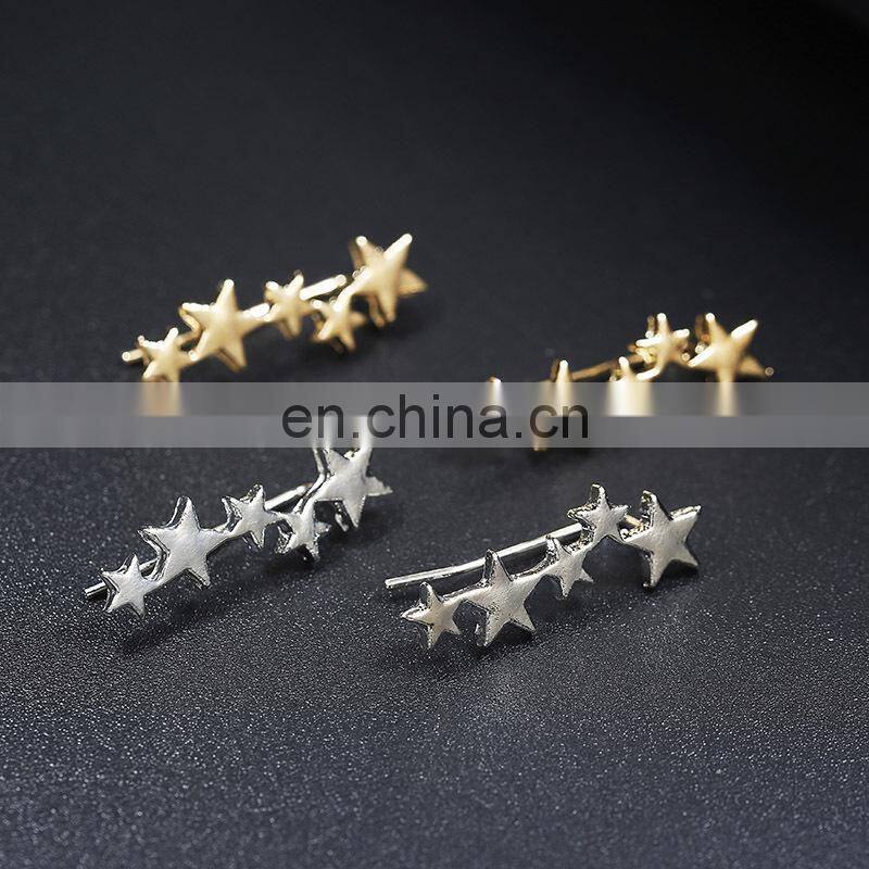 Moon Star Ear Climber Tiny Star ear studs Earrings For Women Mothers Day Celestial Birthday Gift Jewelry Earring