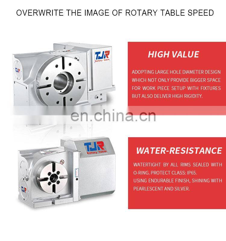 New turntable 4 axis cnc AR-210B fourth axis table with tailstock cnc 4th axis cnc rotary table with powerful pneumatic brake