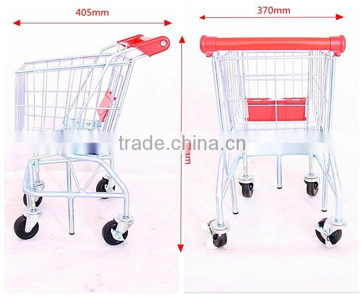 Children size metal shopping trolly carts