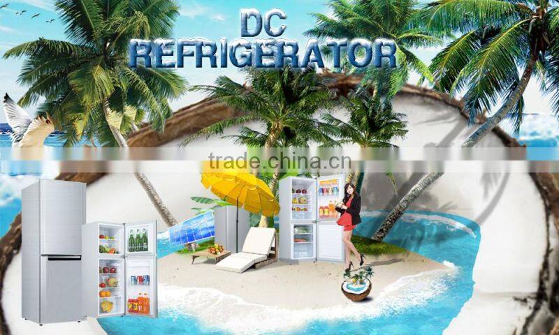 12V/24V solar powered refrigerator freezer combo DC power refrigerator