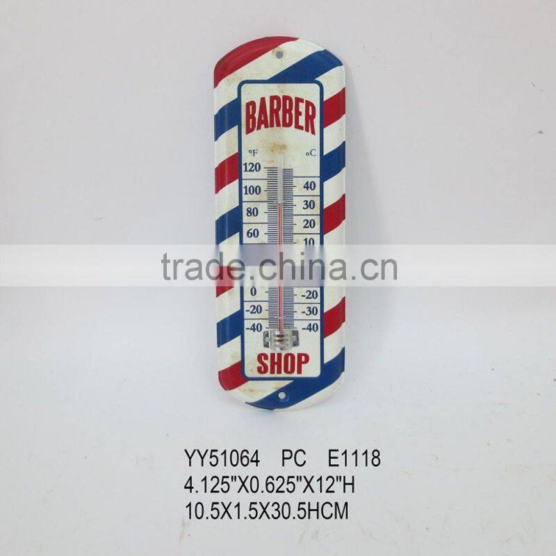 Rustic metal thermometer for wall, cheap tin thermomether