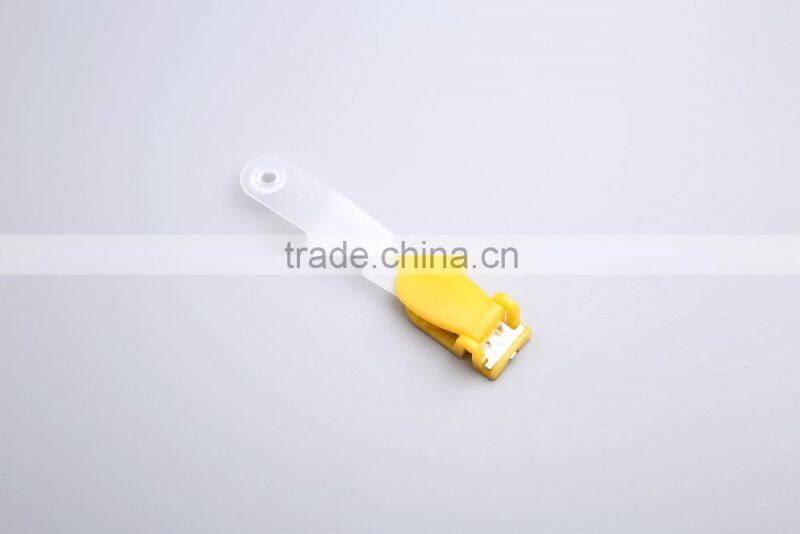 Colorful plastic name badge clip