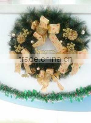 Colorful Elegant Christmas Decorative Mesh Wreaths/Mesh wreath with items for easter decoration/flexbile easter mesh wreath