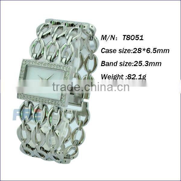 Hot selling 3 chain watch chunky white copper watch new 2014