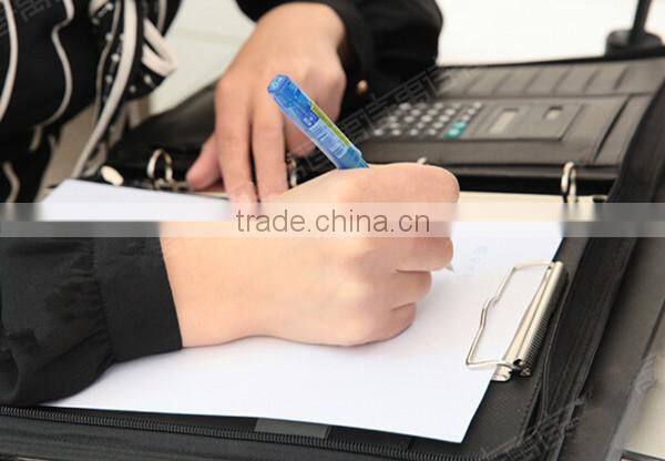 Zipper closing pu leather manager folder