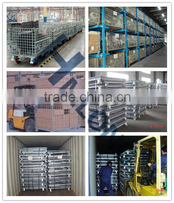 Warehouse storage steel wire mesh cage