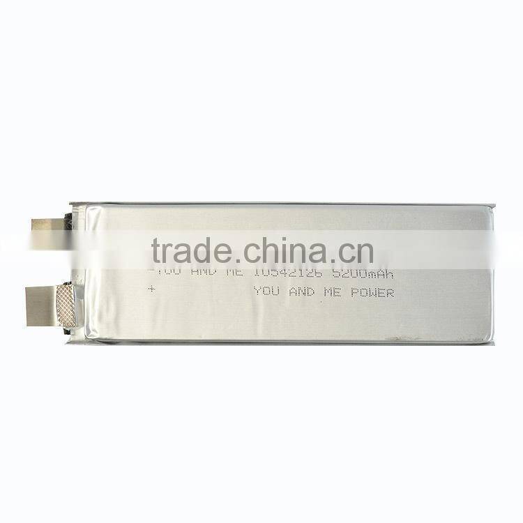 Rechargeable Lithium polymer lipo Battery 5200mAh 3.7V