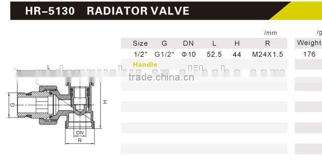 HR5130 factory manufacture forged brass water thermostatic radiator valve