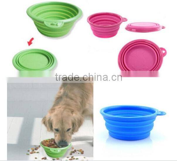 2014 newest portable silicone pet bowl