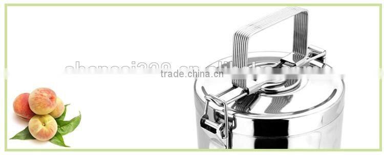 stainless steel color 2 layers hot lunch box/ insulated tiffin hand pot/ food carrier