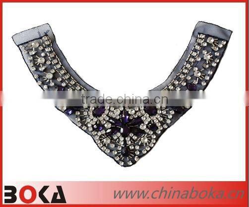 Fashion beaded rhinestones collar neck design