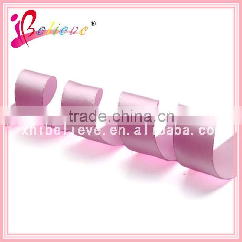 Famous brand high quality polyester satin ribbon ornaments pink ribbon roll