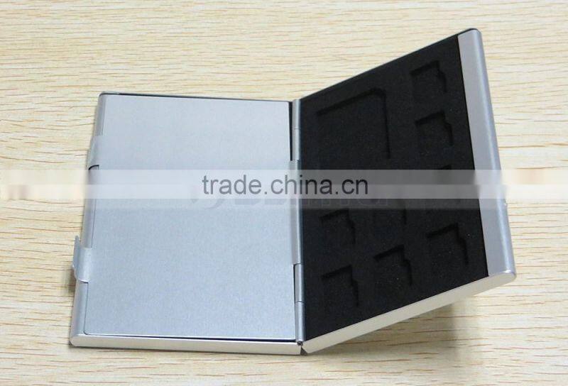 Aluminum Memory Card Case for MicroSD Card SD SDHC CARD 16TF+2SD