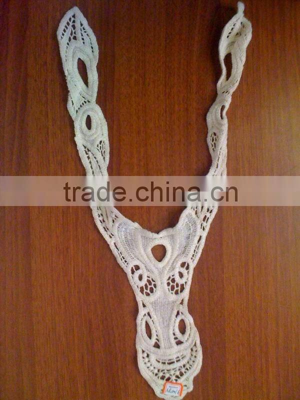 2014 new crochet cotton neck lace/dress making neck lace /collar lace