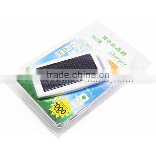 1000mAh solar handphone power bank with high quality