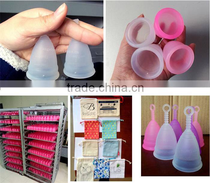 menstrual cup 100% ecological + Silicone sterilizer cup for microwave