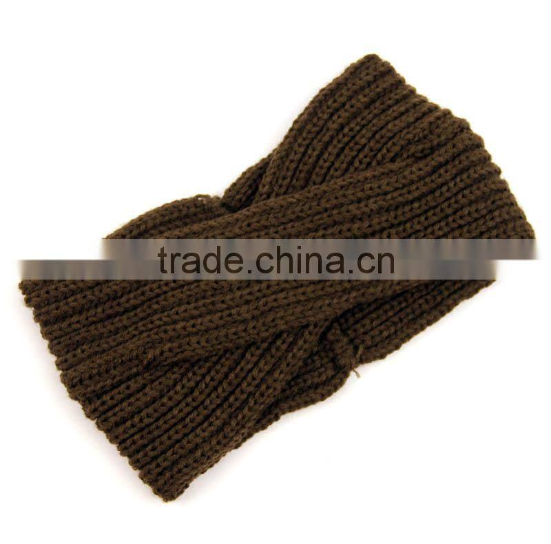Europe and America Hot Selling Fashion Trendy Lady Girls Plain Sports Knitted Headband