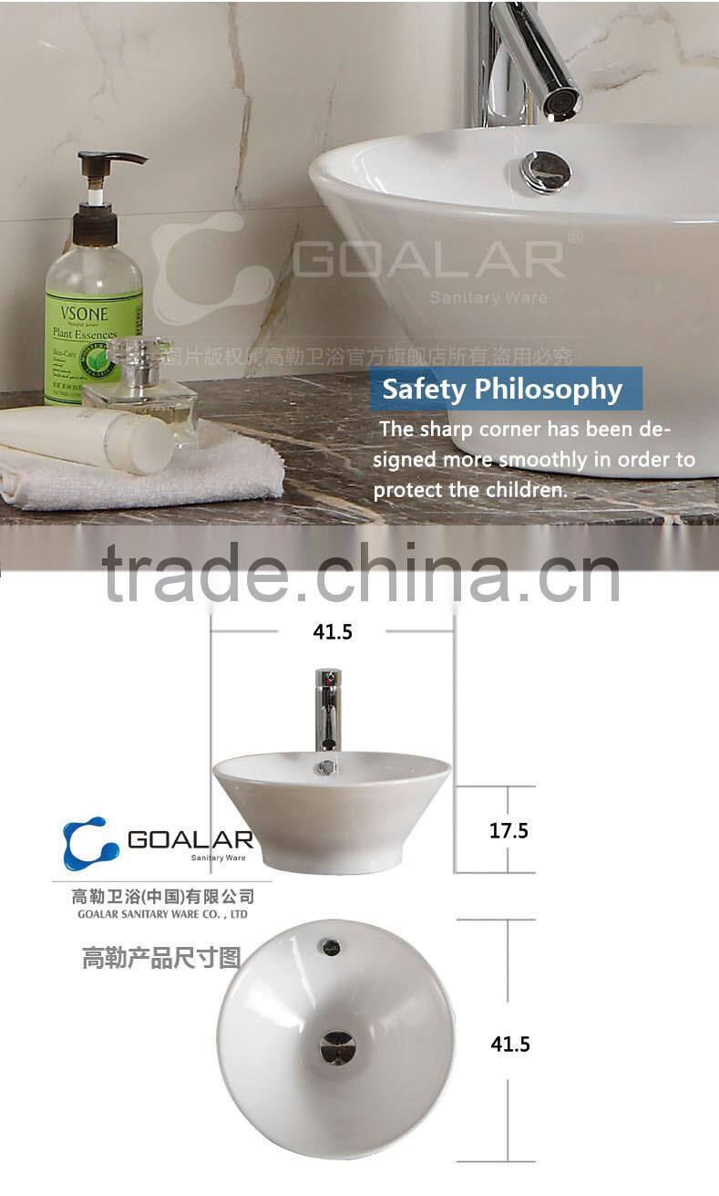 Bathroom cabinet above counter round art basin