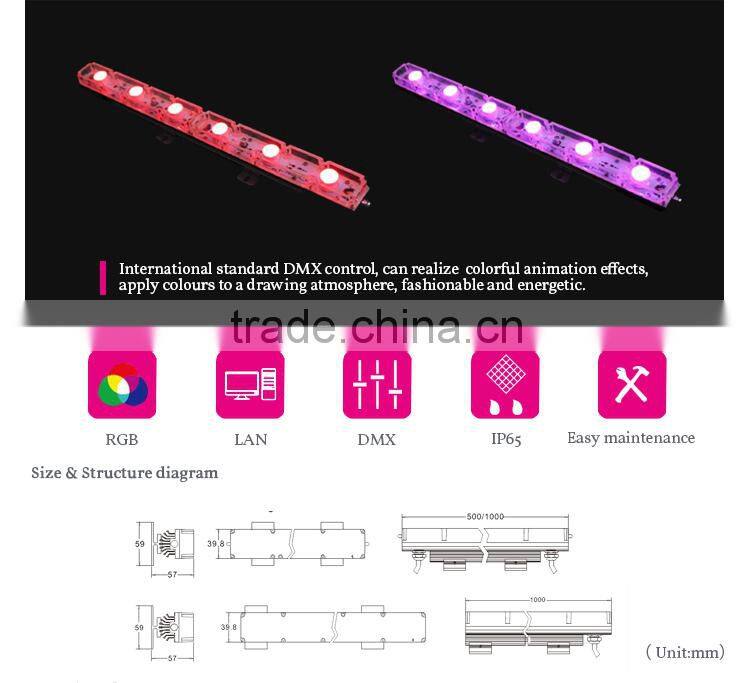 colorful wash lamp 36w waterproof led fixture t8 led ip 65