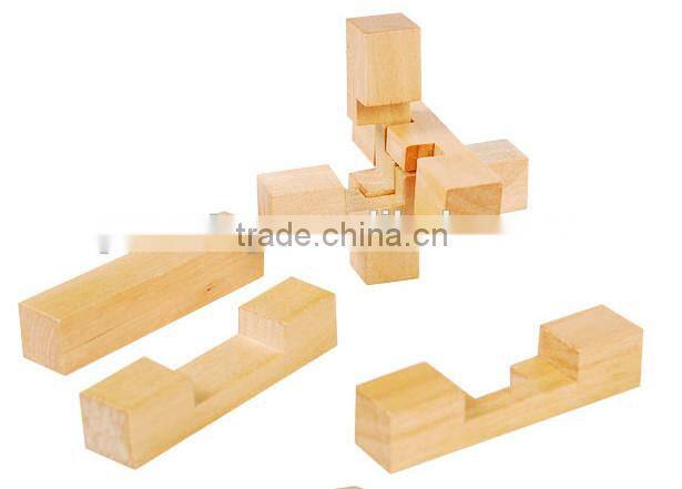 3d wooden puzzle games magic lock toys