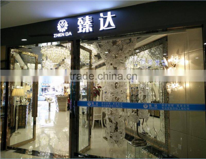 unique design crystal glass and metal wall art decor