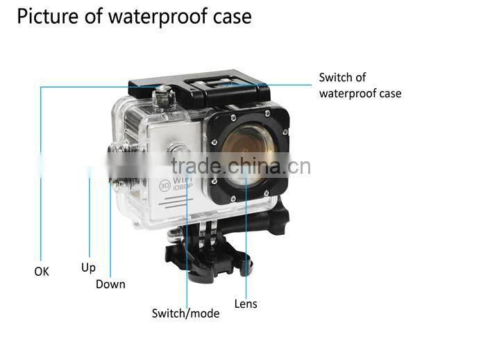 SJ7000 Full HD 1080P Waterproof Action Camera WIFI Sports Camcorder +Extra battery + Charger 2.0"LCD Diving Helmet Camera DVR