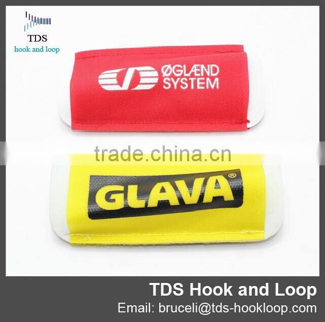 printed logo durable hook and loop custom ski strap