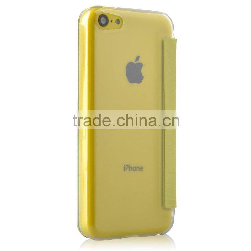 Flip Cover with Clear Back for Apple iPhone 5c