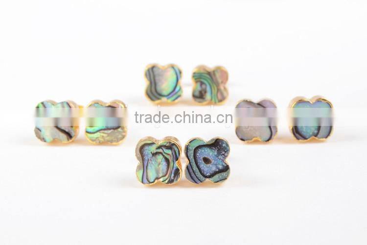 High Quality abalone paua shell earring Clover Earrings for Girl Lucky Jewelry