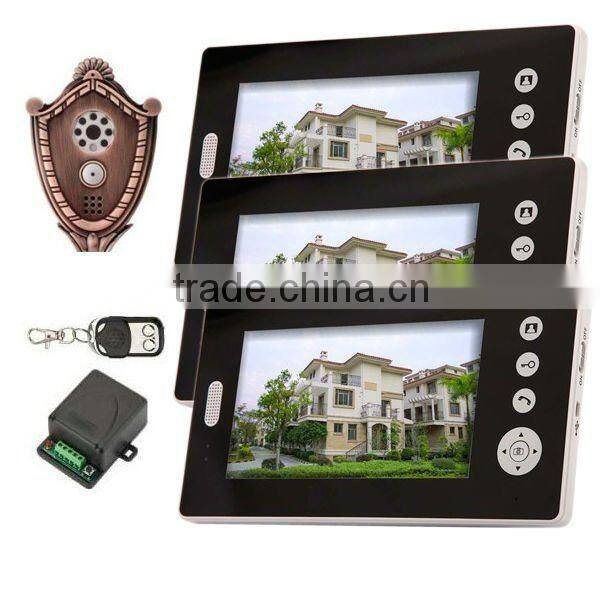 7" wireless color video door phone system
