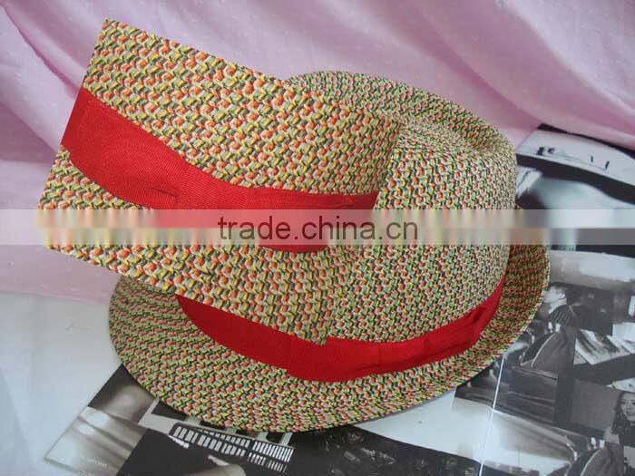 summer straw paper hat for lady