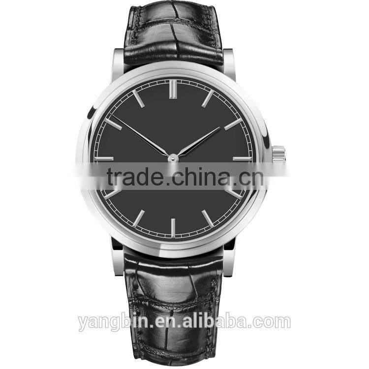 CE approved japan movt roma numbers sliver watch