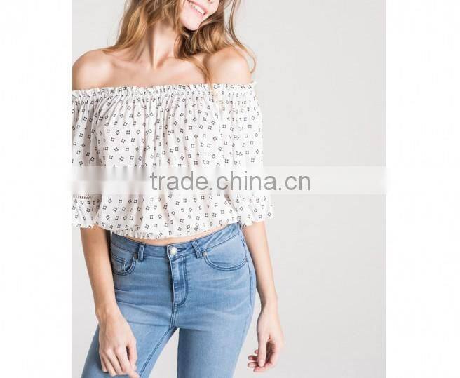 horizontal collar printed star fabrics half sleeve fashion sexy/latest casual shirt
