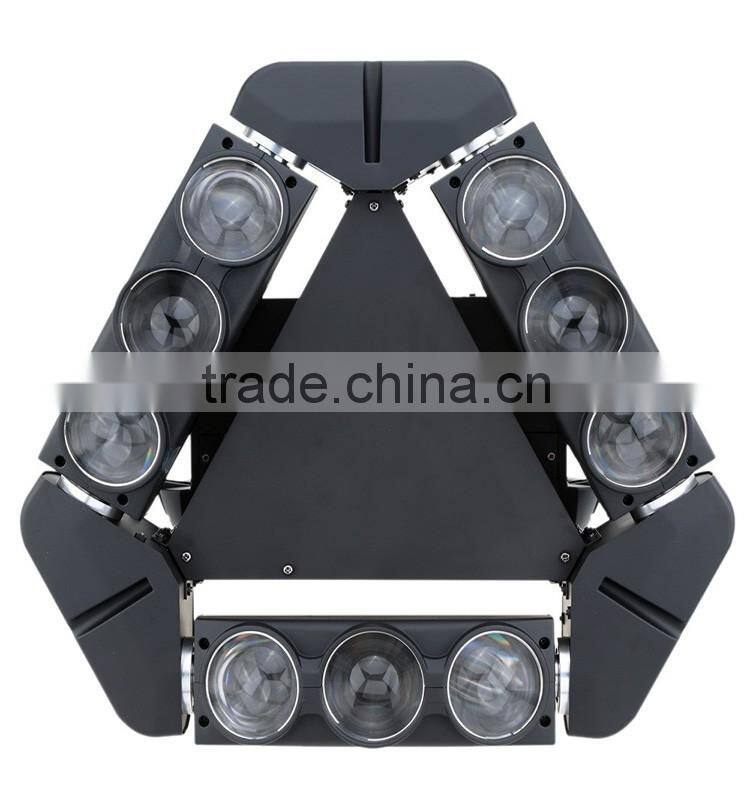 adj kaos 9 heads 10w 4 in1 beam bar led moving head spider light