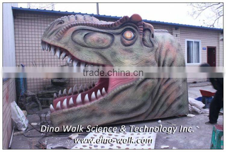 Amusement park exhibition large fiberglass dinosaur head