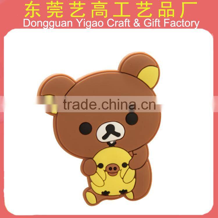 Personalized attractive design 3d embossed trouist fridge soft magnet